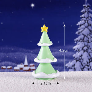 New Christmas Sled Deer model cartoon animal Figurine Dollhouse cake home decor miniature fairy garden decoration accessories