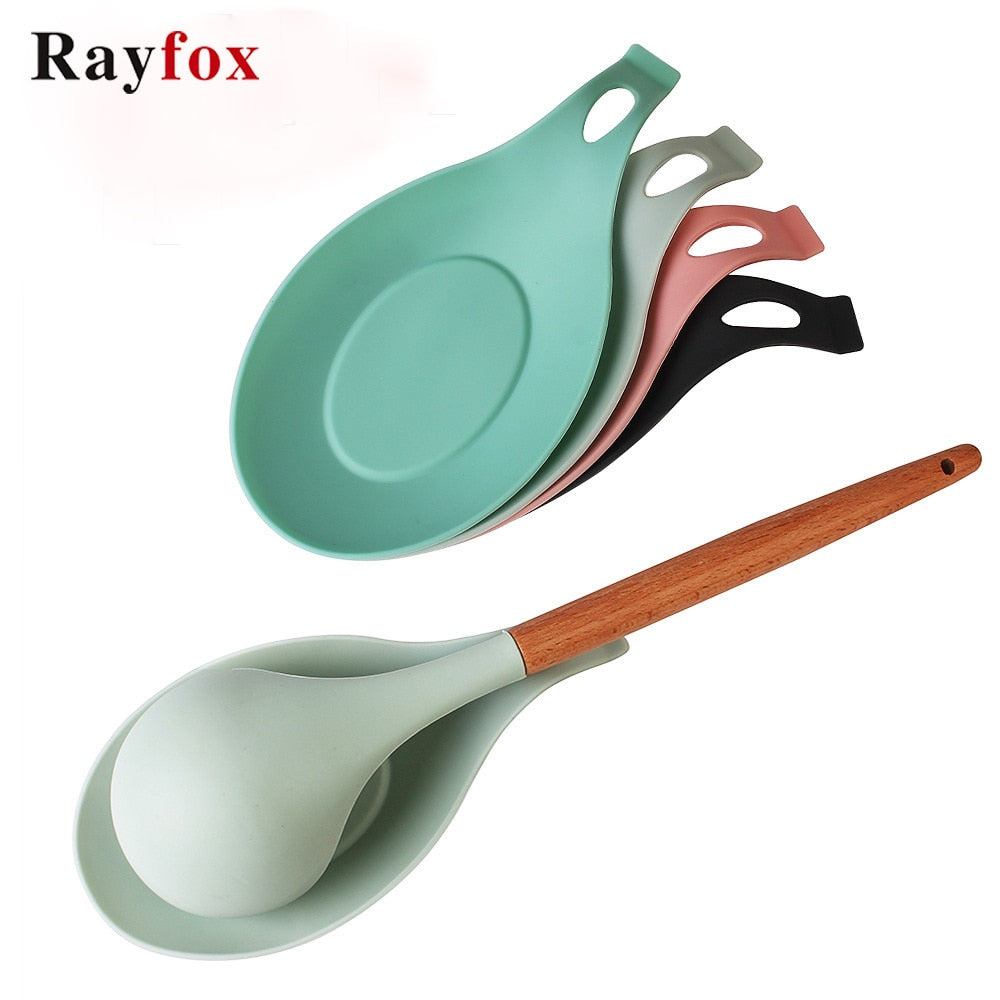 Kitchen Accessories Cooking Utensil Food Grade Silicone Spoon Mat Heat Resistant Spatula Shovel Pad Pot Holder Kitchen Tools Set