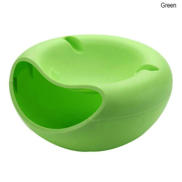 Dropship Creative Shape Lazy Snack Bowl Plastic Double Layers Snack Storage Box Bowl Fruit Plate Bowl With Phone Holder For TV